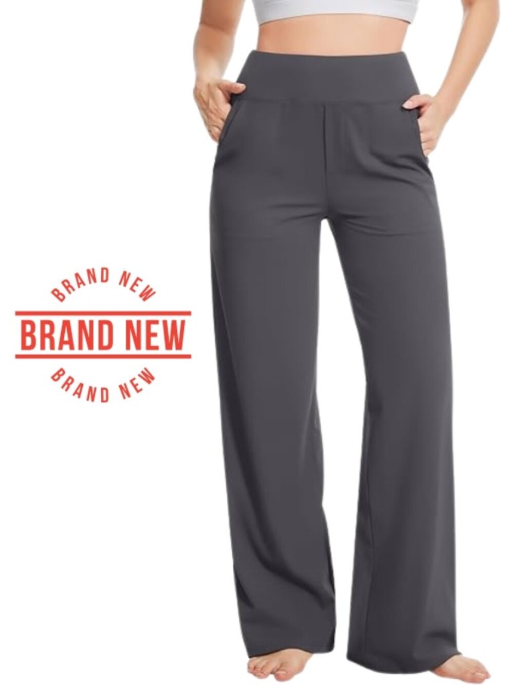 Yoga Pants Women Wide Leg Pants High Waist Stretch Dress Casual Sweatpants Loung